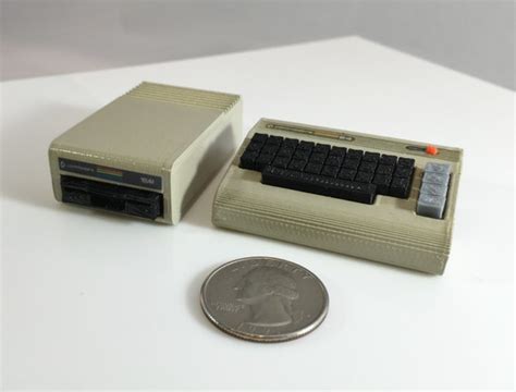 Mini Commodore 64 And 1541 Disk Drive Combo 3d Printed