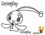 Pokemon Manaphy Coloring Kids Printouts Pages Color Yescoloring Phione Gritty Cresselia Book sketch template