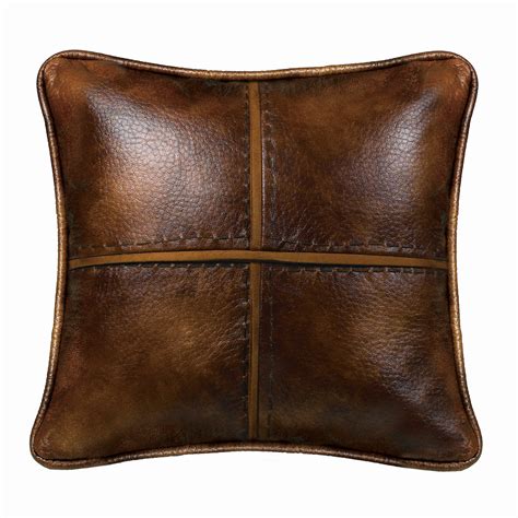 With a modern wide range of products, it is quite difficult to choose a pillow that will perfectly complement your sofa. HiEnd Accents Cross Stitched Brown Faux Leather 18-inch ...