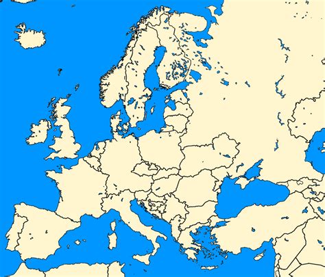 Visited Europe Countries Map Carte Europe Vierge Carte Des Images