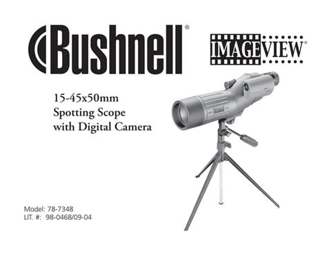 Instructions Bushnell Sportview 15 45x50 Spotting Scope Optics Trade