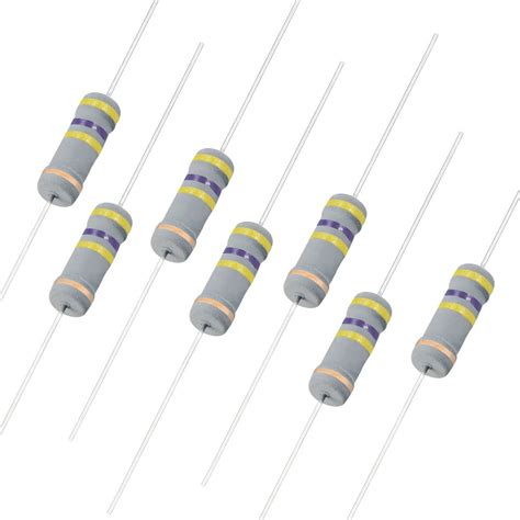 50pcs 2w 470k Ohm Carbon Film Resistor 5 Tolerance 4 Color Bands