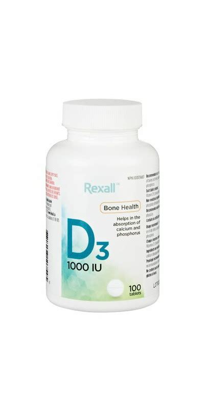 Buy Rexall Vitamin D3 At Wellca Free Shipping 35 In Canada