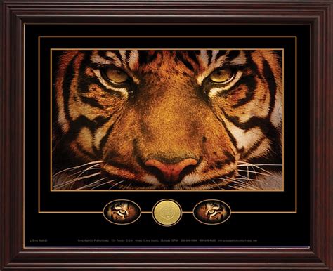 Lsu Tiger Eyes With Seal Framed The Beveled Edge