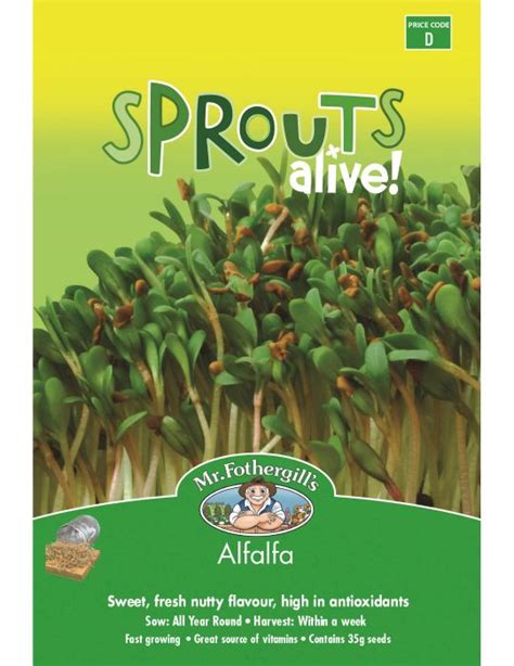 Mr Fothergills Sprouts Alive Alfalfa Sprouting Seeds Simply Organic Nz