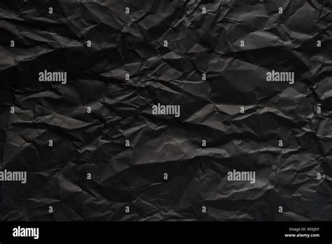 Black Crumpled Paper Texture Background Stock Photo Alamy