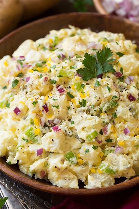 This salad recipe can be made for kids in breakfast. Classic Creamy Potato Salad - Cooking Classy | Best potato ...