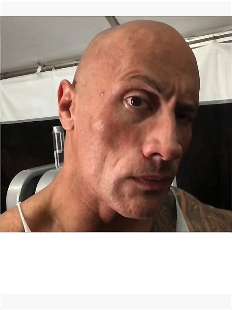 Dwayne The Rock Johnson Eyebrow Raise Meme Poster For Sale By