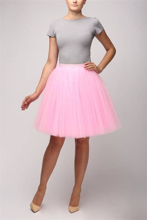 Candy Pink Tutu Skirt Handmade Tulle Skirt High By Fanfaronada Pink