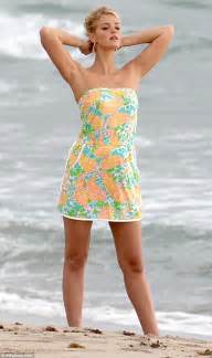 Erin Heatherton Sizzles In A Strapless Mini Dress On Miami Beach
