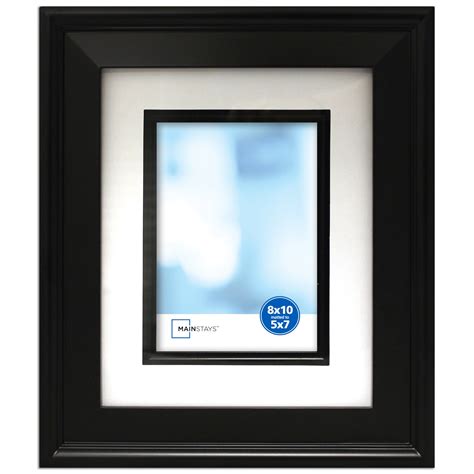 Mainstays Ms 8” X 10” Matted To 5” X 7” Beveled Black Photo Frame