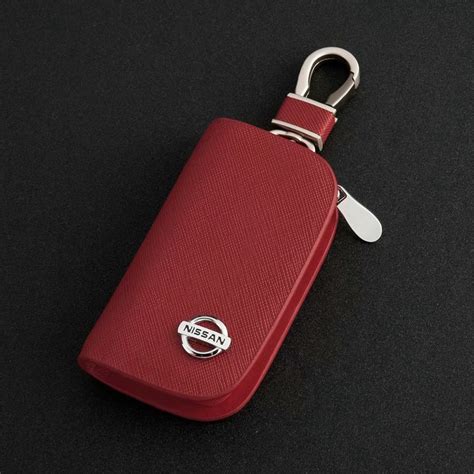 Nissan Key Cover Case Keychain Holder Leather Smart Remote Case Fob