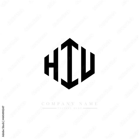 Hiu Letter Logo Design With Polygon Shape Hiu Polygon Logo Monogram