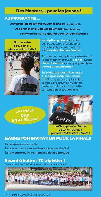 Le Flyer Numerique Des Masters Jeunes 2016 Association Educnaute Infos