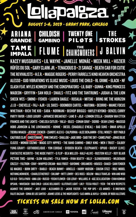 Ghoste is going to Lollapalooza 2019 in Chicago! : GHOSTEMANE