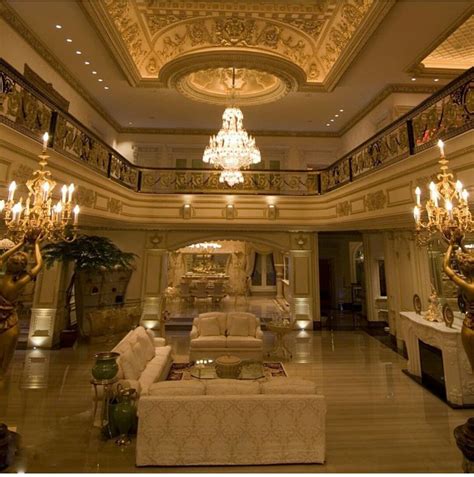 Fashion Glamour Style Luxury Mansions Luxury Mansion Living Ceiling