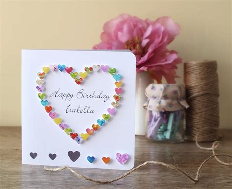 Handmade Personalised Birthday Card Personalized Happy