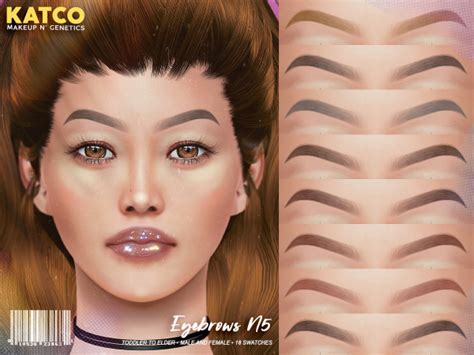 Katco Eyebrows N5 The Sims 4 Download Simsdomination Sims 4