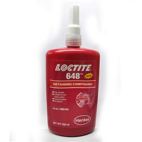 Genuine Henkel Loctite 648 X 250ml Press Fit High Strength Rapid Cure