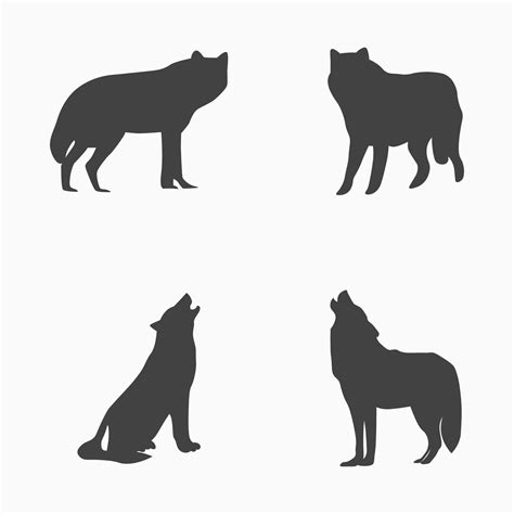Wolf Silhouette Vector Art Icons And Graphics For Free Download