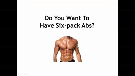 How To Get Six Pack Abs Youtube