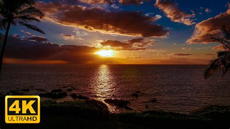 4k Hawaiian Sunset Video Relaxation Music And Ocean Sounds