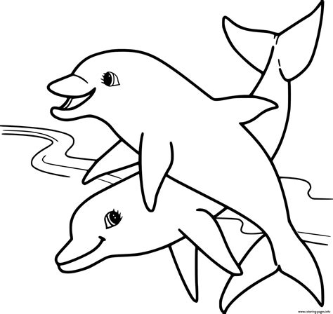 Dolphin Coloring Pages To Print Dolphins The Coloring