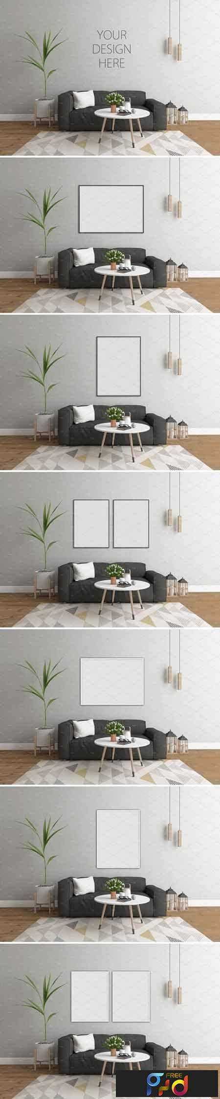Interior Mockup Scandinavian Room Graphicux