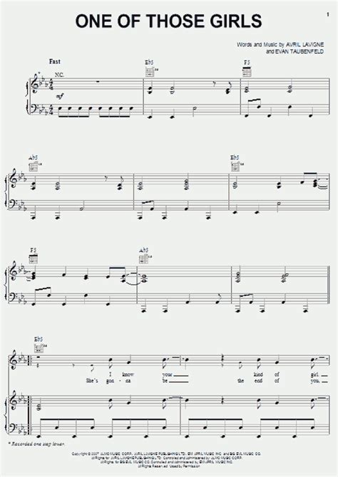 One Of Those Girls Piano Sheet Music Onlinepianist 21200 Hot Sex Picture