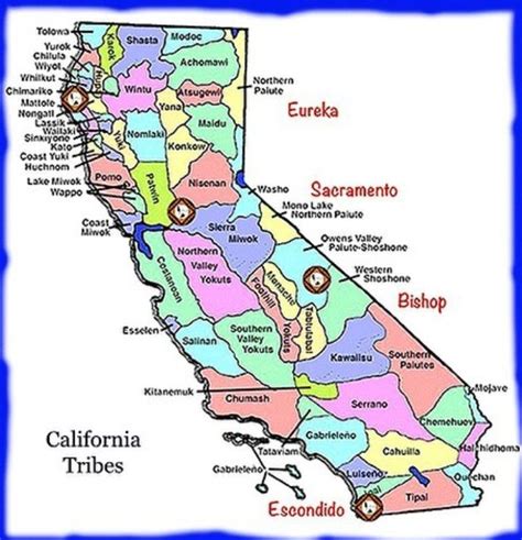 Native American Tribes In California Map