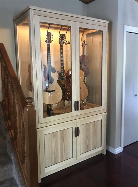 Guitar Display Cabinet Woodworking Guitar Display Case Guitar