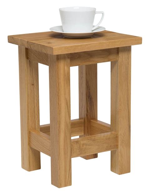 Hallowood Waverly Small Side Coffee Table In Light Oak Finish Solid