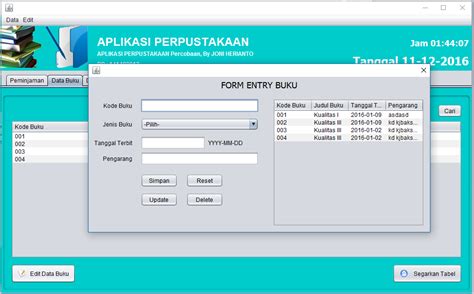 Contoh Program Perpustakaan Menggunakan Netbeans Images