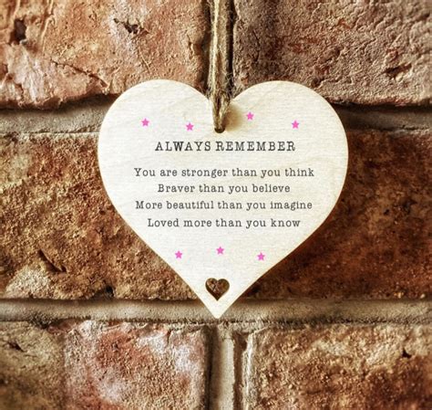 Always Remember You Are Braver Than You Believe Wooden Hanging 10cm