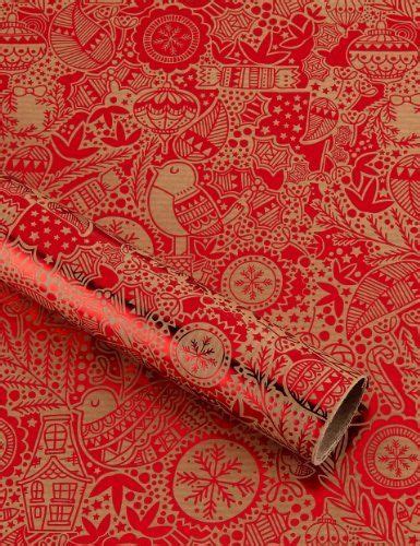 Festive Doodles Christmas Wrapping Paper Marks And Spencer Dimensions
