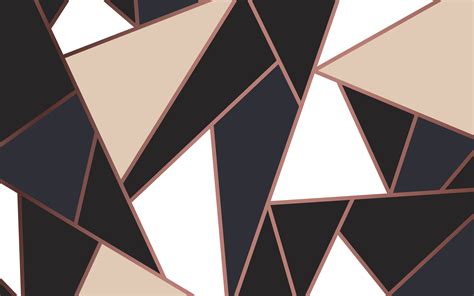 Modern Mosaic Wallpaper In Rose Gold Cream And Black Download Free
