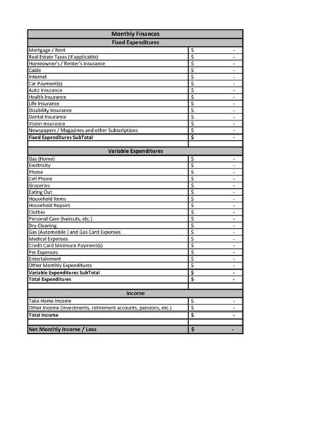 Usmc Financial Worksheet Printable Word Searches