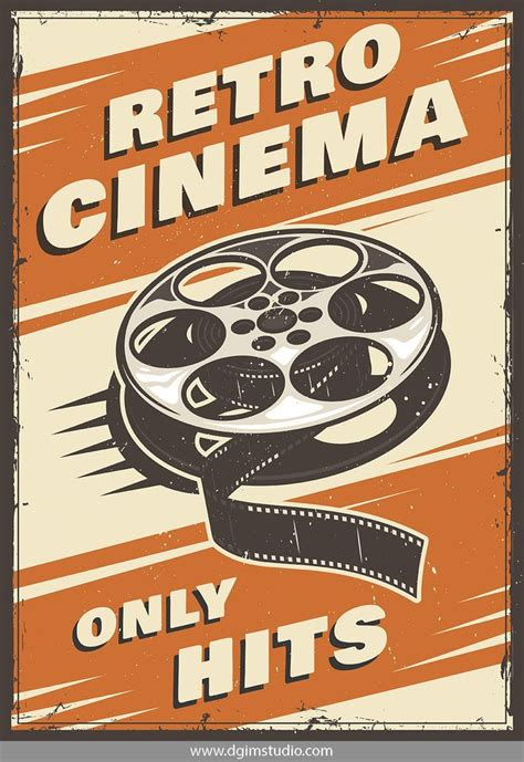 12 Cinema Posters Poster Vintage Retro Vintage Poster Design Retro