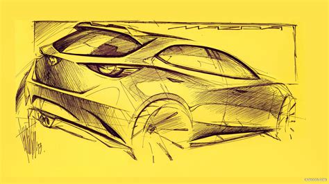 Mazda Hazumi Concept Design Sketch Caricos