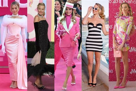 Margot Robbies Best Barbie Inspired Looks From Her Press Tour The New York Times