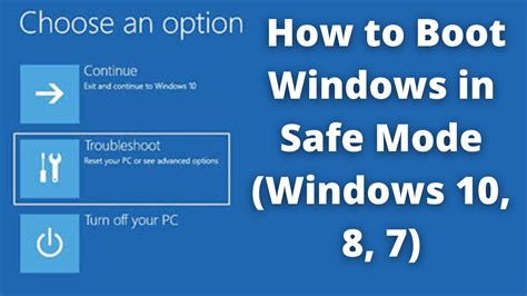 How To Boot Windows In Safe Mode Windows 10 8 7 Howbyte