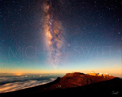 The Milky Way Above Haleakala Shines Brightly Maui Hands