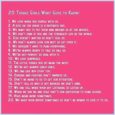 20 Things Girls Want Guys To Know Pictures Photos And Images For