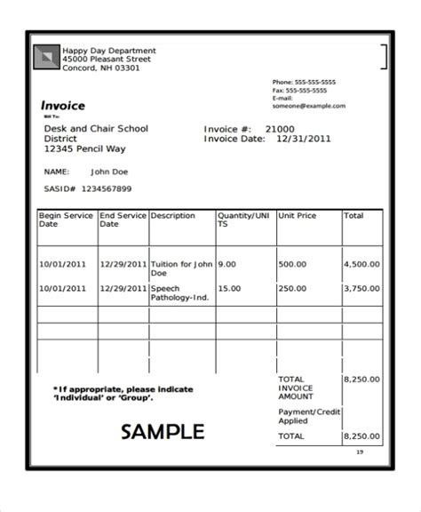 Itemized Invoice Template