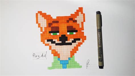 Collection de etienne thebaud • dernière mise à jour il y a 3 semaines. Zootopia - Nick Drawing (Easy Pixel Art)