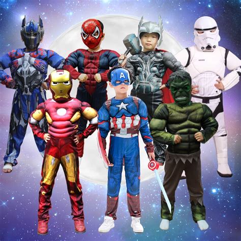 Halloween Superhero Avengers Boys Muscle Super Hero Captain America