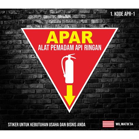 Jual Sticker Tanda Pemasangan Alat Pemadam Api Ringan APAR Cm Shopee Indonesia