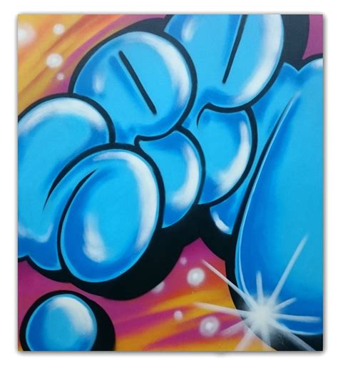Graffiti Artist Seen Super Bubble 2 Aerosol On Canvas Dirtypilot