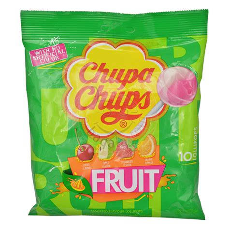 Chupa Chups 10p Fruit Lollipops 120g