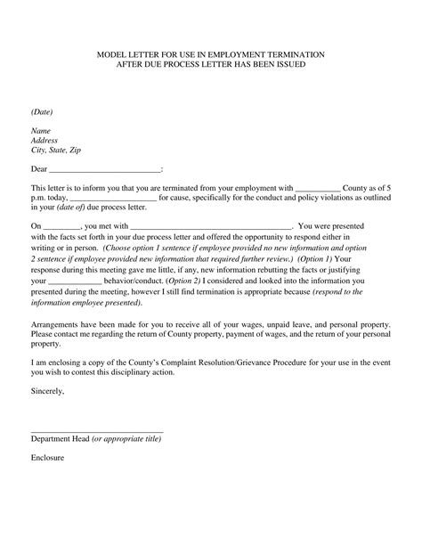 Employee Termination Letter Template 9 Examples Format Sample